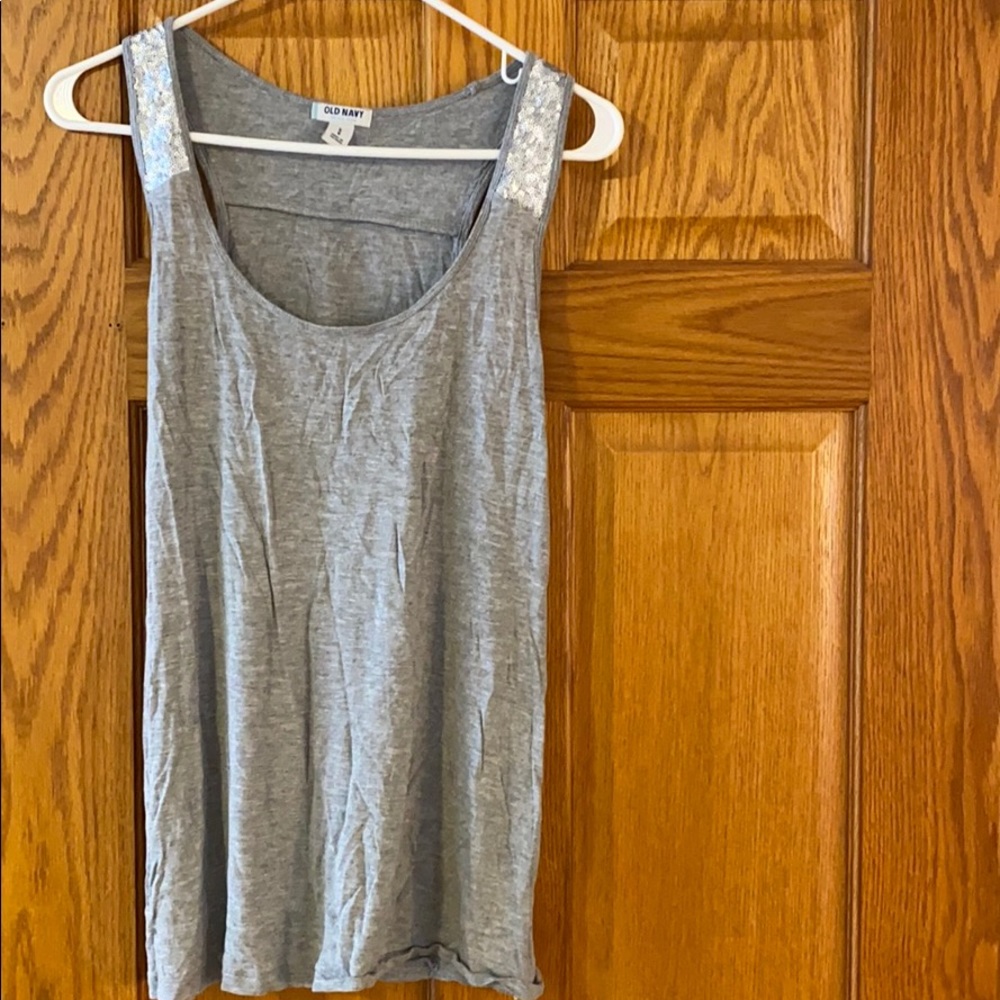 Old navy Heather gray sequin tank